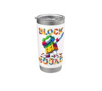 Block Squad Funny Blocks Bricks Toy Lover Master Builder Vaso térmico de acero inoxidable de doble pared