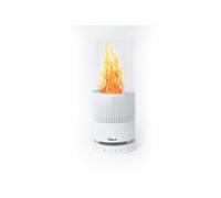 Block The Flame altavoz Bluetooth inalámbrico con fuego de mesa para crear un ambiente acogedor en color blanco