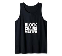 Blockchain Divertido Que Dice Que Las Cadenas de Bloques importan Las criptomonedas Camiseta sin Mangas
