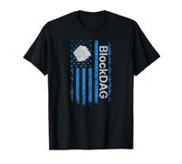BlockDAG Coin Logo Blue Flag Crypto Merchandise Camiseta