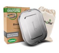 Blockhütte Fiambrera Acero Inoxidable con Compartimentos 1400ml - Lunch Box Adultos Infantil y Adulto, Bento Box para Niños y Trabajo - Tartera infantila Hermetica Camping - Sin BPA