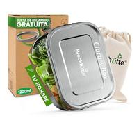 Blockhuette Fiambrera Acero Inoxidable Personalizada 1200ml - Tartera comida trabajo Metálico Hermetico Pequeño - Ideal para Almacenar Alimentos - Fiambreras Inoxidables - Sin BPA