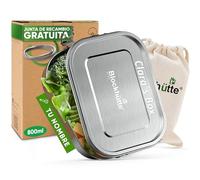 Blockhuette Fiambrera Acero Inoxidable Personalizada 800ml - Fiambrera Metálico Hermetico Pequeñ - Ideal para Almacenar Alimentos - Fiambreras Inoxidables - Sin BPA - Camping y Oficina