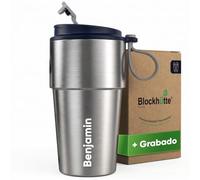Blockhütte Vaso Termo Café para Llevar Personalizado 500ml - 6h Caliente | Termo Café Vaso Adultos para Oficina & Almuerzo - Termos Café Tapa Hermética, 10h Frío, Junta de Repuesto, Sin BPA