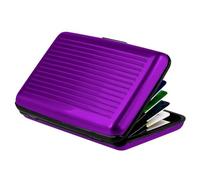 Blocking Credit Card Holder Metal Wallet ID Card Protector Case Business Card Holder for Men or Women Visitenkartenetui flach, morado, talla única