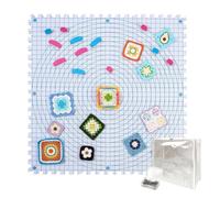 Blocking Mats - Crochet Project Supplies | Knitting Square Blocking Board | 60-Piece Interlocking Shaping Mat Set, with Pegboard & Retaining Pins, Storage Bag Included, for Knitters Crocheters