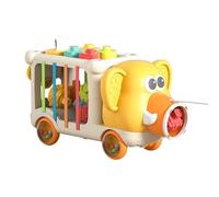 Blocks Stacking Toys, Colorful Elephant Pull Along Toy, Fine Motor, Skill Learning Game Design for Preschool, Early Education, Home, Travel, Daycare, 12.2x7.09x7.87 Inches