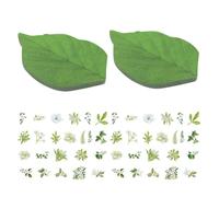 Blocs De Notas De Hojas De 2 Piezas Y Pegatinas De Plantas De 1 Pieza, Libretas Creativas, Lindas Libretas, Libretas Autoadhesivas, Suministros De Aprendizaje Y Oficina