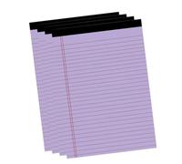 Blocs de Notas Legales con Rayas Anchas, Tamaño A4, Coloridos, Encuadernación Superior Fácil de Rasgar para Notas de Clase, Reuniones de Oficina, Paquete de 4 (4 piezas 21,4x29,6 cm 50