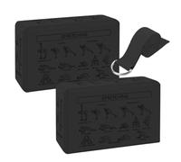 Blocs De Yoga - Brique De Pilates Pour Femmes, Lot De 2 Blocs De Yoga En EVA + Sangle Extensible | Accessoires De Fitness Légers Et Antidérapants Pour Étirements, Équilibre Et Souplesse