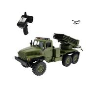 BlocteckToy Camión de control remoto con dos baterías, 6 x 6 BM-21 "Grad" Rocket-Launcher RC Camión militar - Modelo de construcción RTR realista, regalos para aficionados a la ingeniería