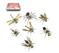 BlocteckToy Juego de rompecabezas mecánico de metal 3D, 3D Steampunk 7 en 1, kit de modelo de rompecabezas de metal, decoración del hogar, regalos de cumpleaños de Navidad para adultos y adolescentes