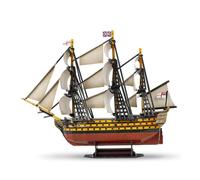 BlocteckToy Rompecabezas de madera 3D, modelo de barco de vela de la Royal Navy Victory, juego de construcción para construir, decoración creativa del hogar, regalo coleccionable para adultos y