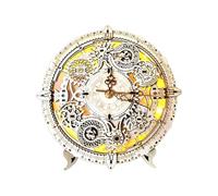 BlocteckToy Rompecabezas de madera 3D, modelo de reloj móvil, kit de rompecabezas hecho a mano con engranajes móviles, 106 kits de modelo de madera para adultos y jóvenes para construir