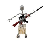 BlocteckToy Rompecabezas de metal 3D robot para adultos, 3D Steampunk metalizado plateado, lámpara de mesa, rompecabezas de metal, decoración del hogar, regalos de cumpleaños y Navidad