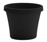 Bloem Terra Pot Planter 12 Black Durable Resin Pot for Indoor and Outdoor Use Gardening 35 Gallon Capacity Saucer So