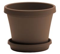 Bloem Terra Pot Planter 12 Chocolate Brown Durable Resin Pot for Indoor and Outdoor Use Gardening 35 Gallon Capacity