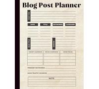 Blog Post Planner: Notebook for Tracking & Planning Your Blog with Ease. The Ultimate Guide to Plan and Execute Engaging Social Media Posts. Great ... Talent Managers, Bloggers & More.