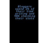 Bloggers spend 2% of their time writing and 98% checking their stats notebook