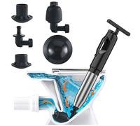 BLOGLOER Desatascador Tuberías a Presion con Barómetro y Aire Comprimido, Desatascador WC de Inodoro, 2026 Actualización para Lavabo Bañera Ducha (Negro)