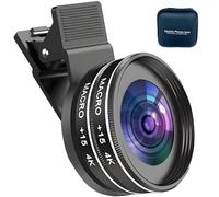 BLOGLOER Objetivo 2 en 1 para Movil Universal, Lente Macro para Movil, 2 Objetivo Macro de 15X, Compatible con iPhone/Samsung/Xiaomi Smartphones