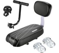 BLOHDI Juego de Asiento Acolchado para Bicicleta para niños, con Soporte para pies de Campana, con asa de reposamuñecas, para niños