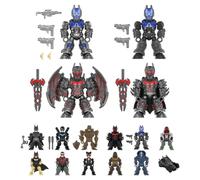 BLOKEES DC Comics, versión Defender, DV03, Arkham: Chaos Prologue, 12 kits de modelo, 14 puntos de articulación, 12 personajes, requiere montaje, a partir de 8 años