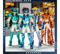 BLOKEES Figura de Acción Original de Saint Seiya, Milo Mu Aiolia, Signos del Zodíaco Dorados, Figura de PVC para Armar, Colección de Juguetes para Niños, Regalo Draco