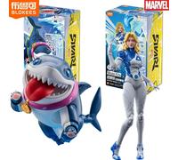 BLOKEES Marvel Rivals Building Block Man Beyond Edition Invisible Woman Geoff The Land Shark Modelo de ensamblaje Juguetes coleccionables Regalo Daredevil no box