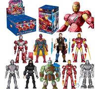 BLOKEES Original Marvel leyenda vengadores GALAXY 4 Ultron Vision Whiplash Hulk Thor caja ciega bloques de construcción figuras de acción regalo 9Pcs Not Repeated