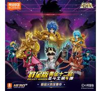 Blokees Original Saint Seiya V04 Versión Oro Zodiac Galaxy Caja Sorpresa Virgo Shaka Géminis Figura de Acción Coleccionable Juguetes de Ensamblaje Random 1pcs