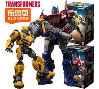 Blokees Figura de Acción Coleccionable de Transformers Bumblebee, Optimus Prime y Blitzwing de la Película, Clase Champion Original 2pcs