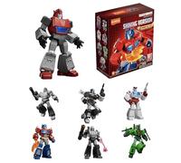 BLOKEES - Transformers - Shining Version 01: Shining Roll Out - Caja sorpresa - Mini figura de transformadores articulada 12 cm - Modelo Kit - Licencia oficial - Juguete infantil de 10 años +