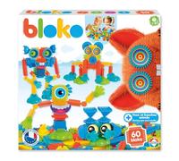 Bloko - 503559 - Estuche de 60 monsters con ojos y bocas animados - A partir de 12 meses - Fabricado en Europa - Juguete de construcción