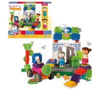 BLOKO | Maison de T'choupi | 60 Bloques de Consturcción y 2 Figuras 3D | Imaginación | Varias formas y construcciones | Diseño Francia Fabricación Europea | Idea de regalo para niños a partir de 1 año