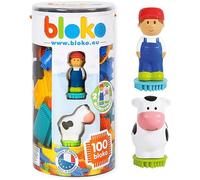 BLOKO Tubo de 100 2 Figuras 3D Firme - Desde 12 Meses - Fabricado en Europa - Juguete de construcción 1 Edad - 503662