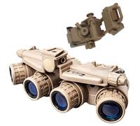 BLOKZ 1 gafas binoculares de visión nocturna Gpnvg18 de cuatro tubos + 1 soporte para gafas de visión nocturna L4g24, accesorios de soporte para cascos rápidos, accesorios de cosplay (bronceado)