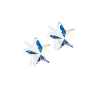 Blomdahl Hipoalergénicos, aretes de tuerca de estrella de plástico médico de 6 mm, la mejor opción para orejas sensibles, 11mm x 0.9mm, Titanio