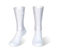 BLOMDE Calcetines Para Hombre Calcetines Deportivos Antideslizantes De Silicona Para Verano Aero White Line-Blanco_S 35-39