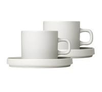 blomus 2 Tazas de café con plato Pilar Moonbeam