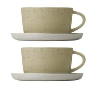 blomus 2 Tazas de café y platillo Sablo Savannah