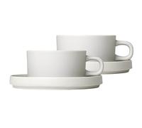 blomus 2 Tazas de té con plato Pilar Moonbeam