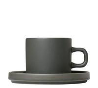 Blomus 63909 PILAR - Tazas de café, gres, 200 ml, color gris