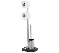 Blomus 68663 Menoto - Dispensador Doble de Papel higiénico con escobilla, Pulido