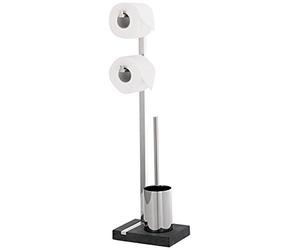 Blomus 68663 Menoto - Dispensador Doble de Papel higiénico con escobilla, Pulido