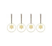 blomus Colgante de navidad KITAI 8.5 cm 4 unidades Stars