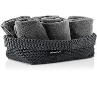 blomus Crochet Basket 68885 - Cesta de Ganchillo, Color Antracita, L