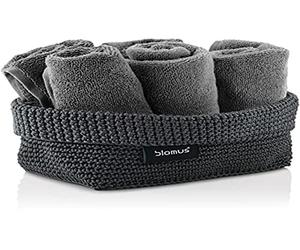 blomus Crochet Basket 68885 - Cesta de Ganchillo, Color Antracita, L