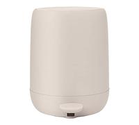 Blomus Cubo de Basura para cosméticos Sono | 5 L con Cierre Suave y Pedal | Color Moonbeam | Cubo de Basura para baño de plástico y Silicona | Cubo Interior extraíble | Ø25 x 30H cm