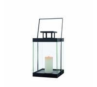 Blomus -FINCA- Farol M de Metal pulverizado, portavelas, Aspecto Exclusivo, Accesorio para el hogar, atmósfera acogedora, Uso en Interiores (Alto/Ancho/Fondo): 36,5 x 21 x 21 cm, Negro, 63687